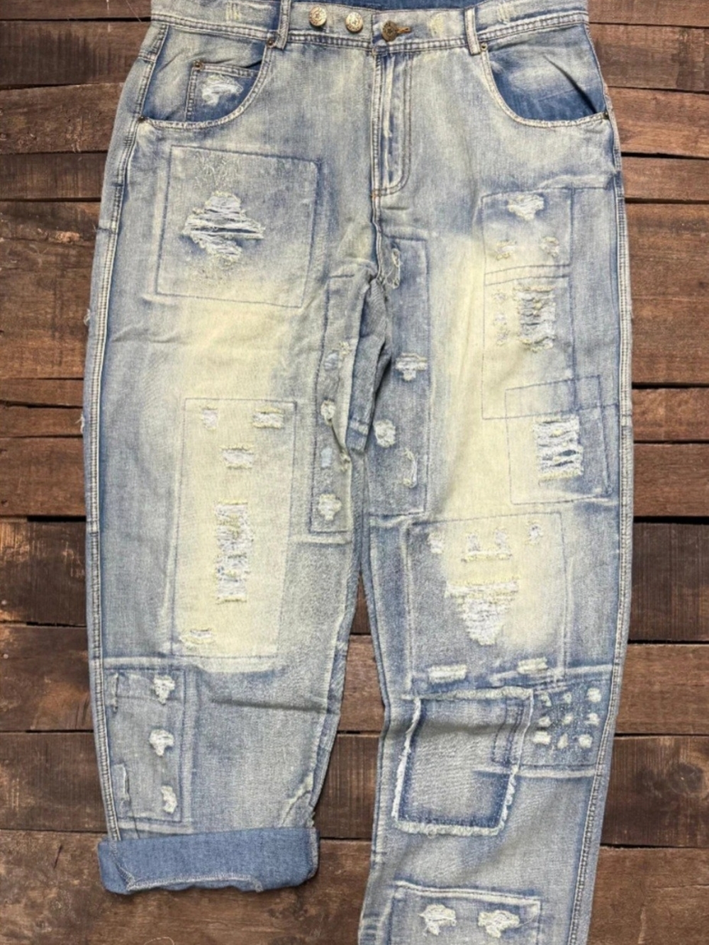 #1586 Jaded Gypsy Classic Peace and Love Denim Jeans